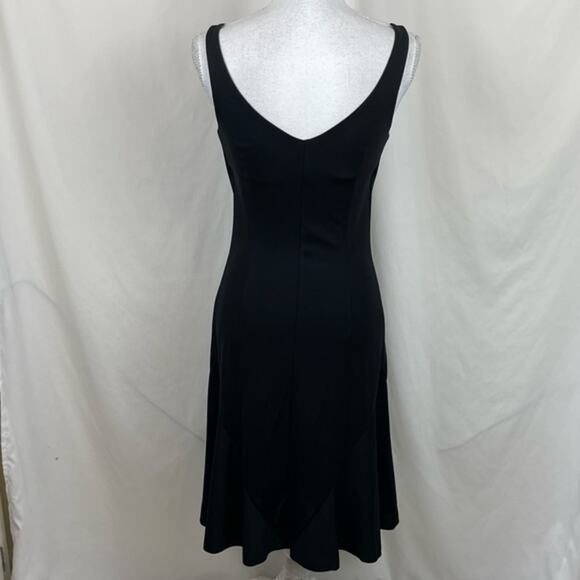Express Drape Neck Little Black‎ Dress Minimalist Neutral Y2K NWOT Size 3/4 - Picture 5 of 11